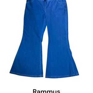 Rammus Plus Size Blue Flared Jeans 3XL